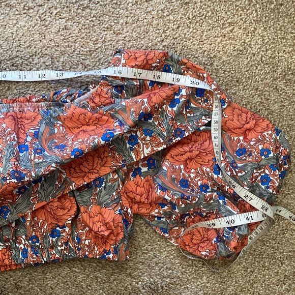 Zara | Poplin Floral Puff Sleeve Cropped Blouse - Picture 9 of 9